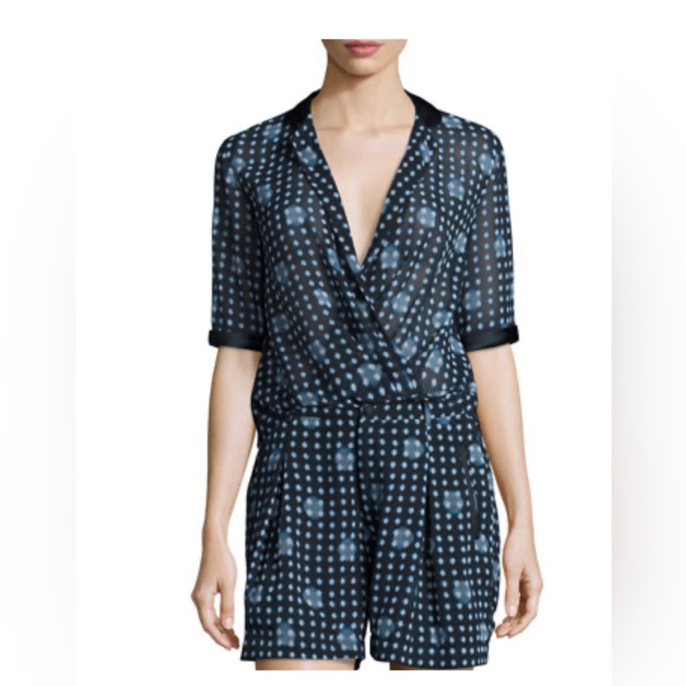 Like-New Armani Collezioni Designer two piece dot-print set. Bottom 14. Top 10.
